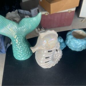 Beach-Themed Decor Set with Mermaid Accents
